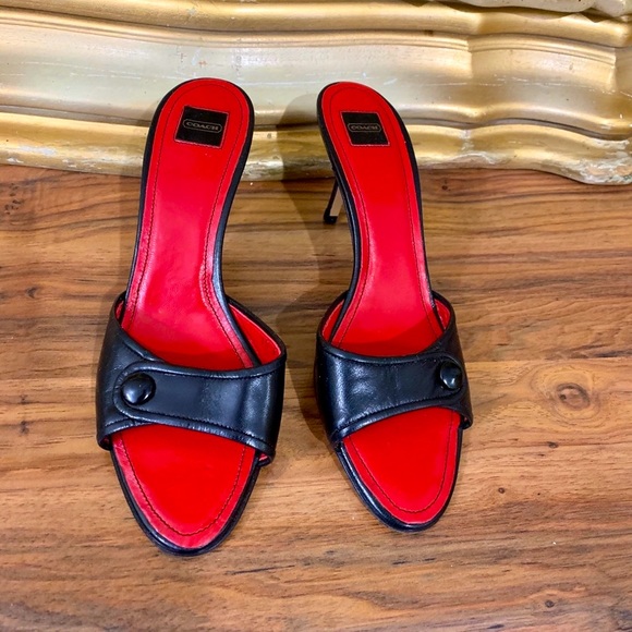 Coach New Black Leather Heels - Picture 2 of 4